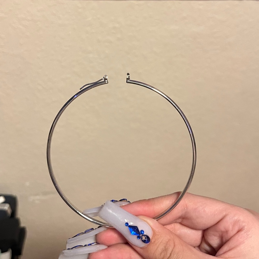 Silver large hoops